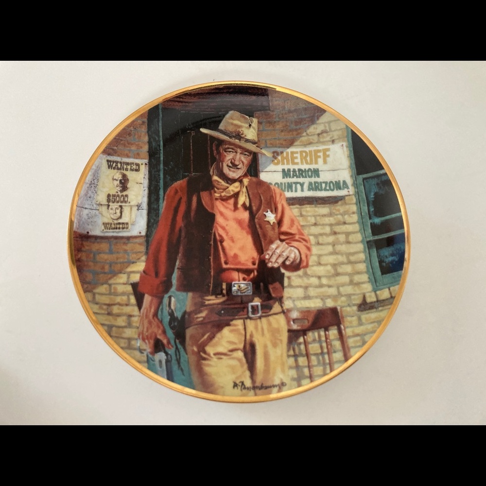 John Wayne Collector Plate, American Legend